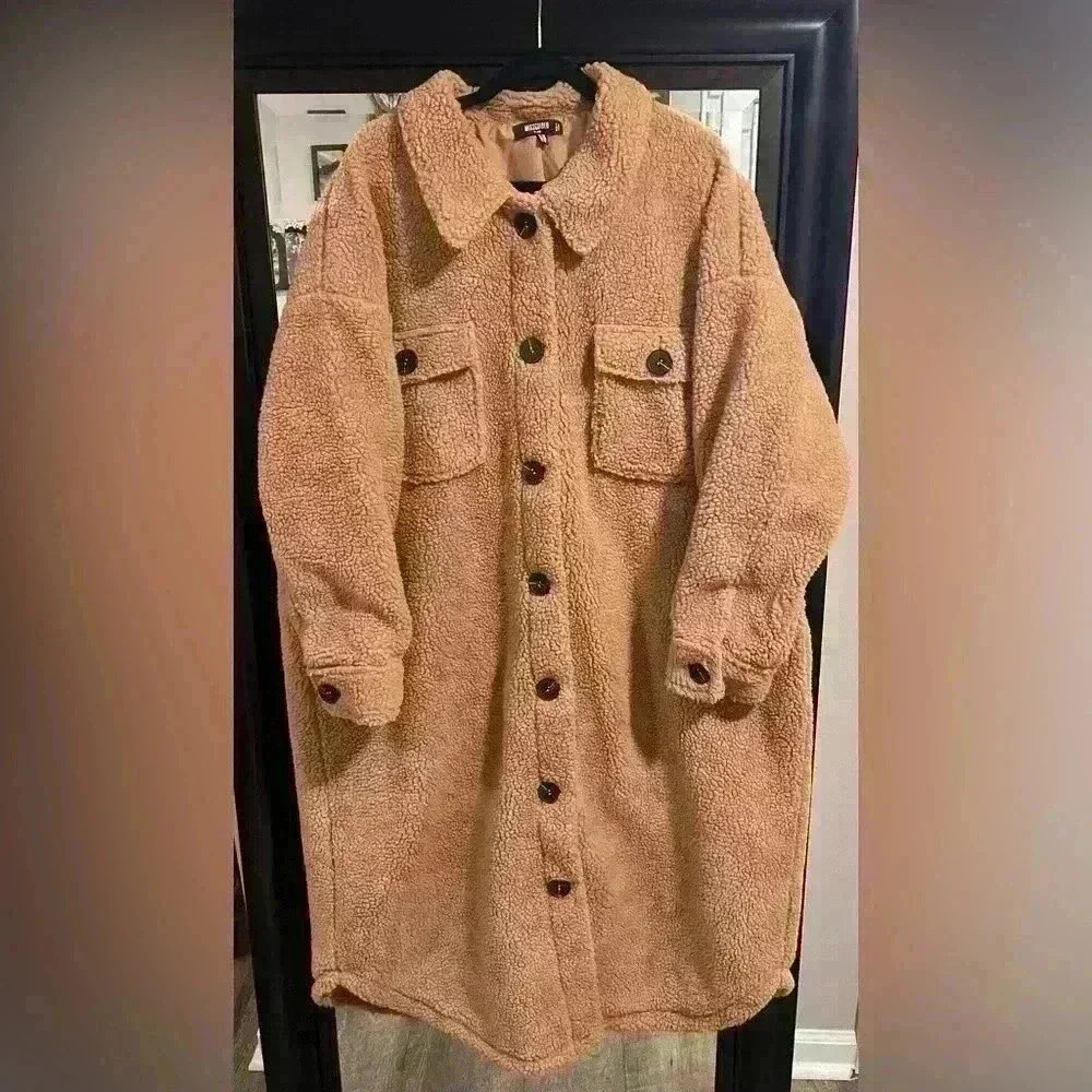Long Teddy “Shacket” Coat - Picture 2 of 5